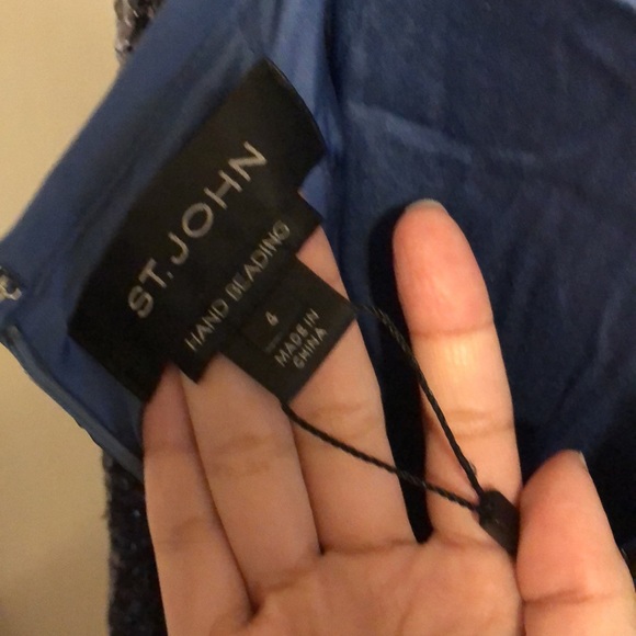 Authentic brand new with tag St.John sparkle blue skirt size 4 - Picture 7 of 10